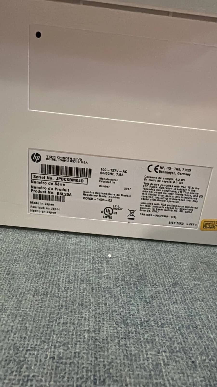 HP M553 B5L25A Printers Used - Good