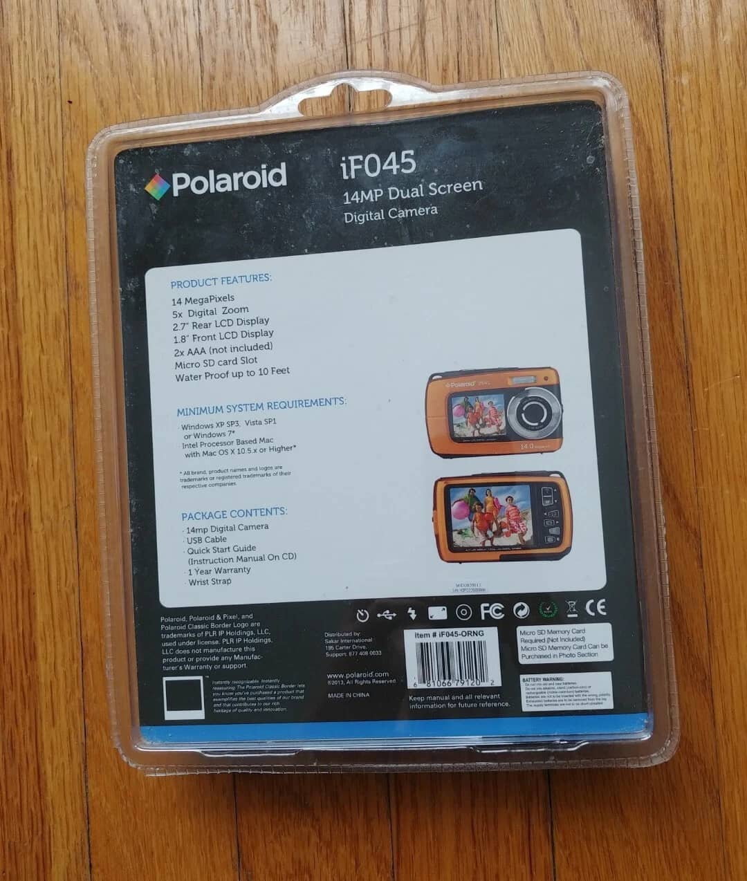 Polaroid IF045B Digital Cameras Orange New Body Only