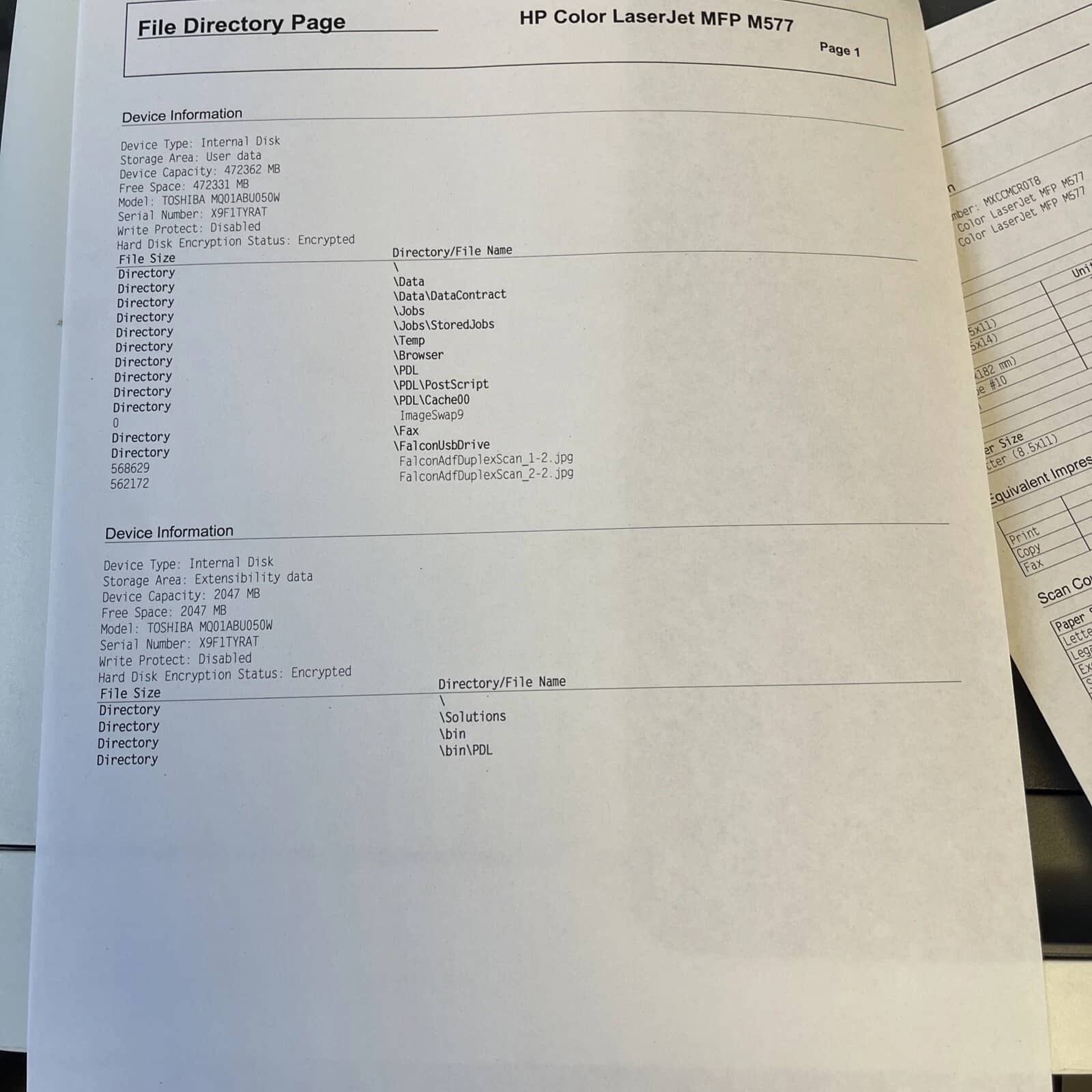 HP MFP M577 Printers Used - Good