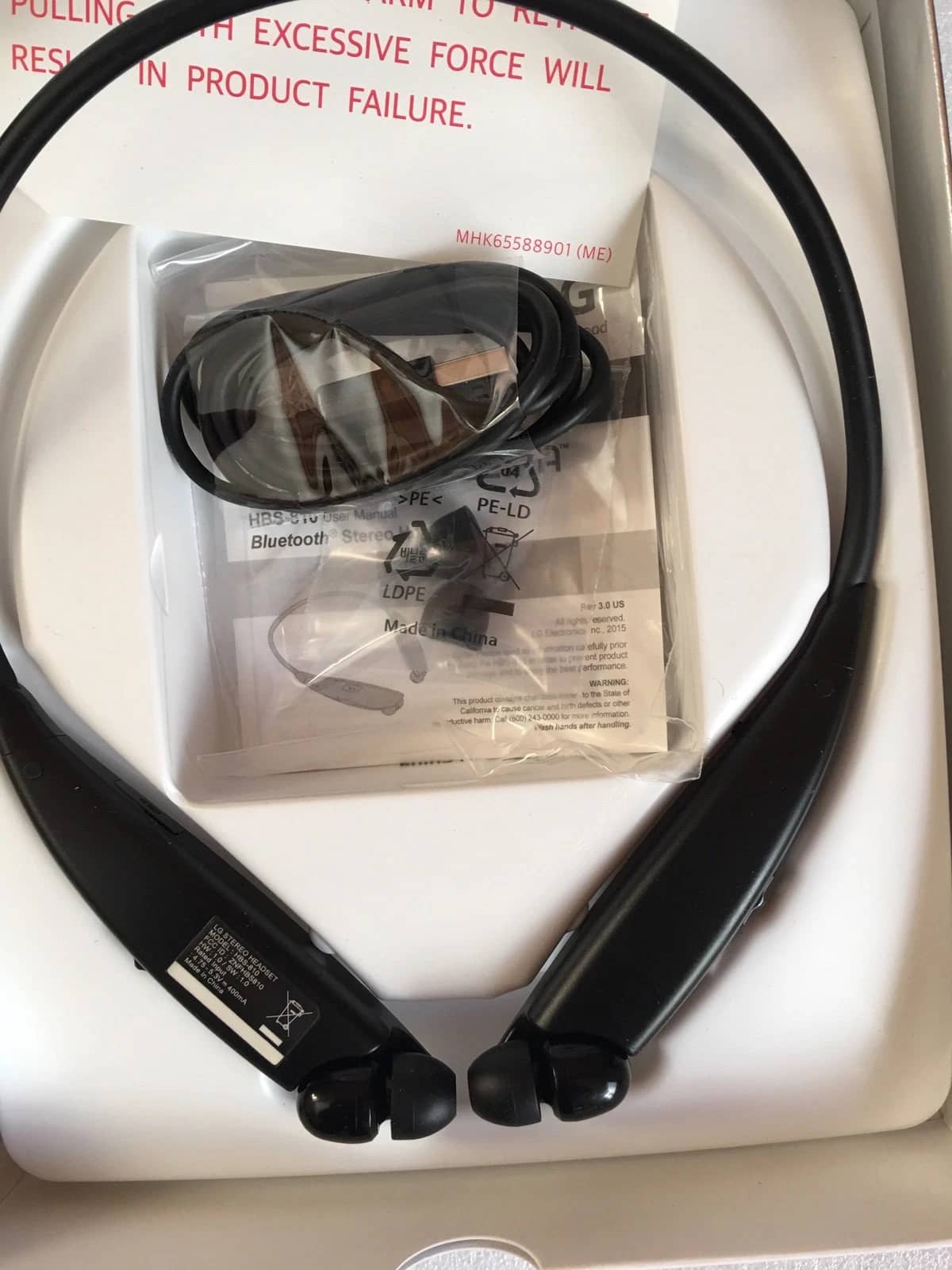 LG Tone Ultra Headphones & Earbuds Black New