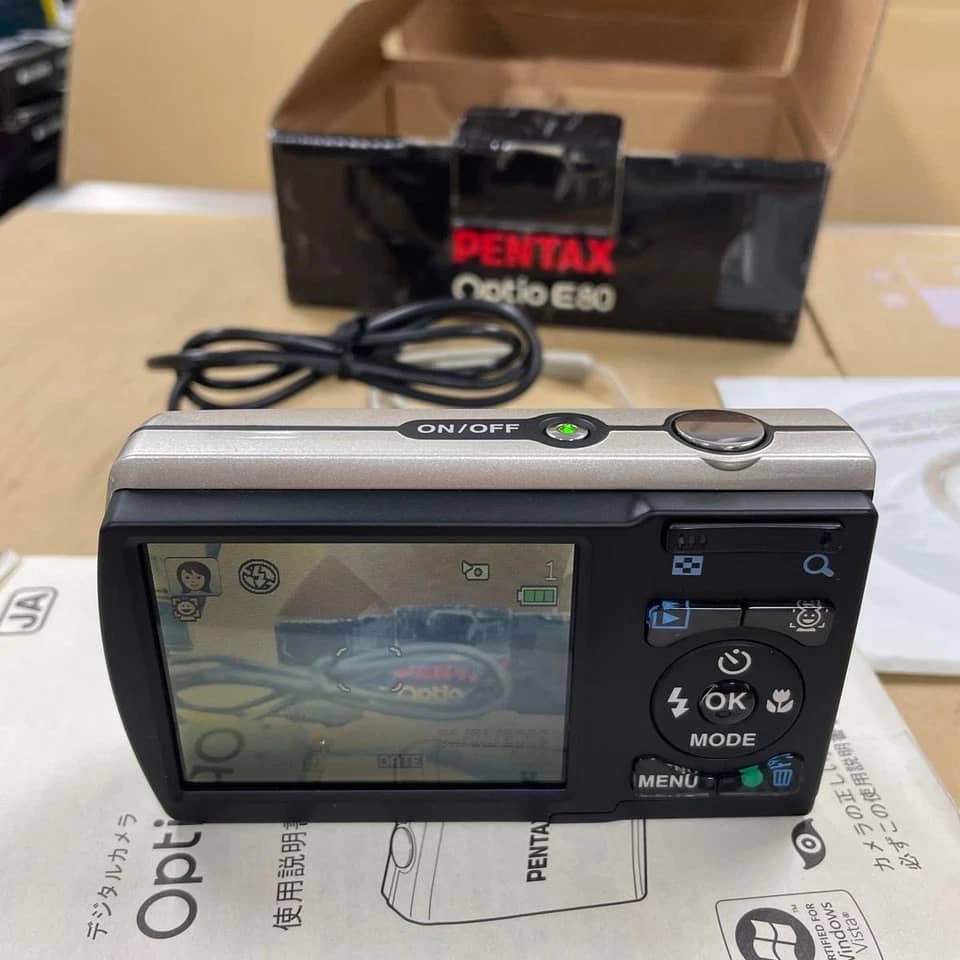Pentax OPTIOE80 Digital Cameras Black New Body Only