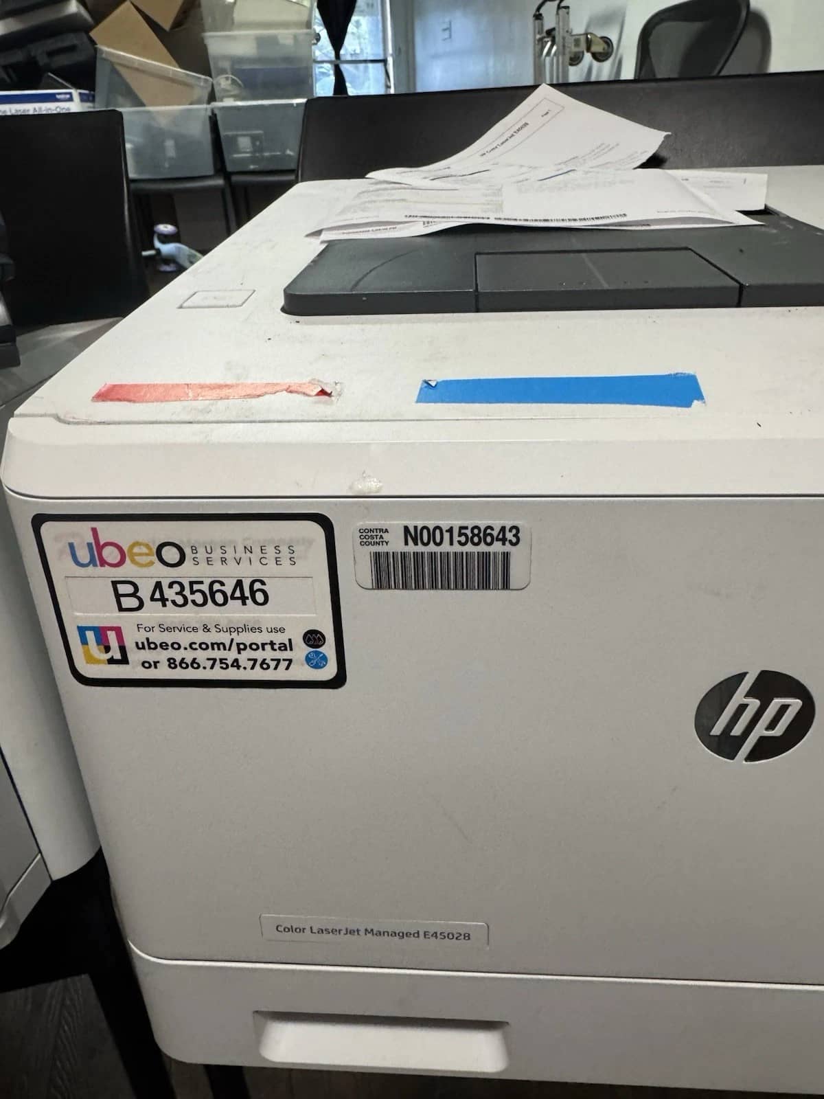 HP Color LaserJet Managed E45028 Printers Used - Good