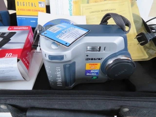 Sony Mavica MVC-FD100 Digital Cameras Silver Used - Good Body Only