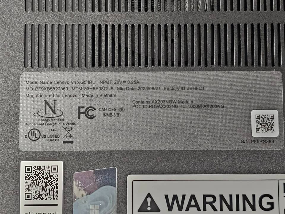 Lenovo V15 G5 Irl Computers 1TB 8GB New