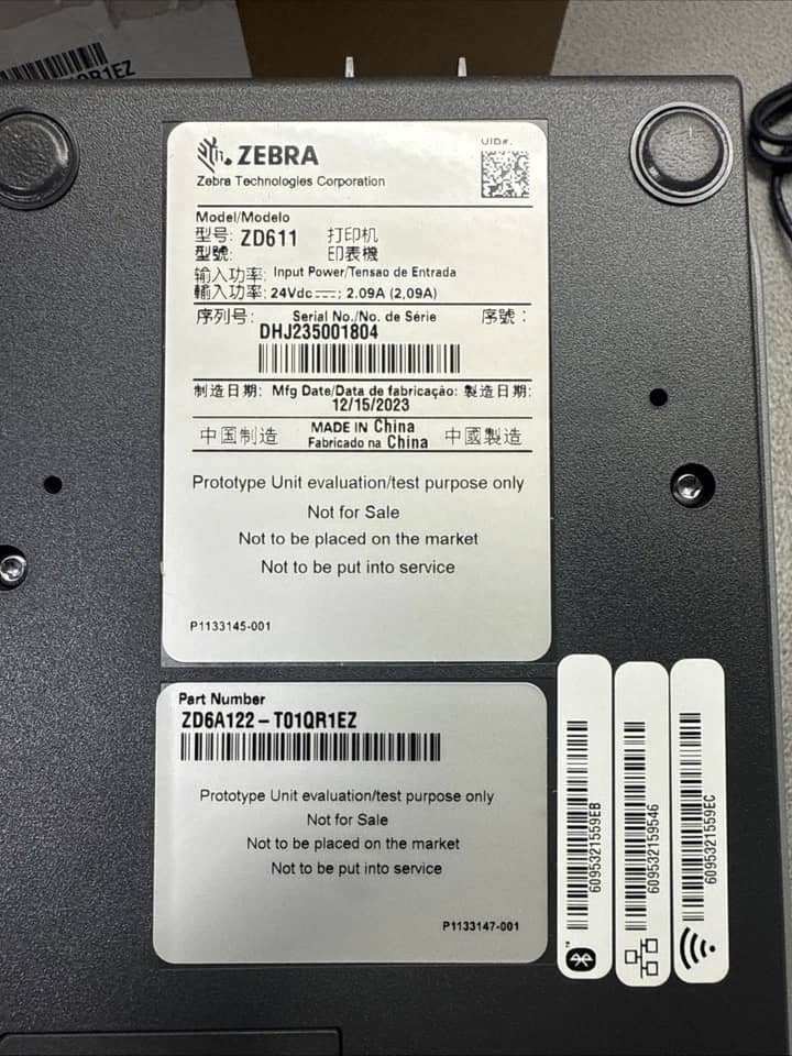 Zebra ZD611 Printers New