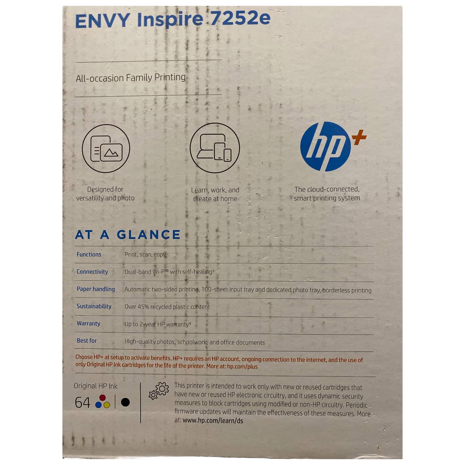HP ENVY Inspire 7252e Printers Open-Box Excellent