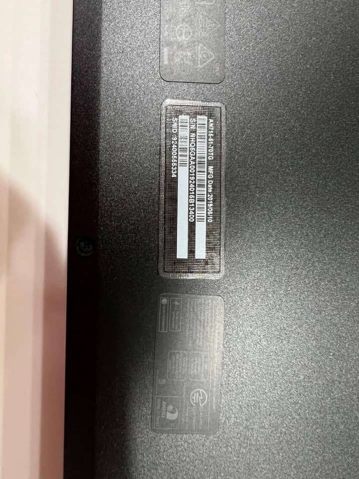 Acer AN715-51-70TG Computers Used - Good