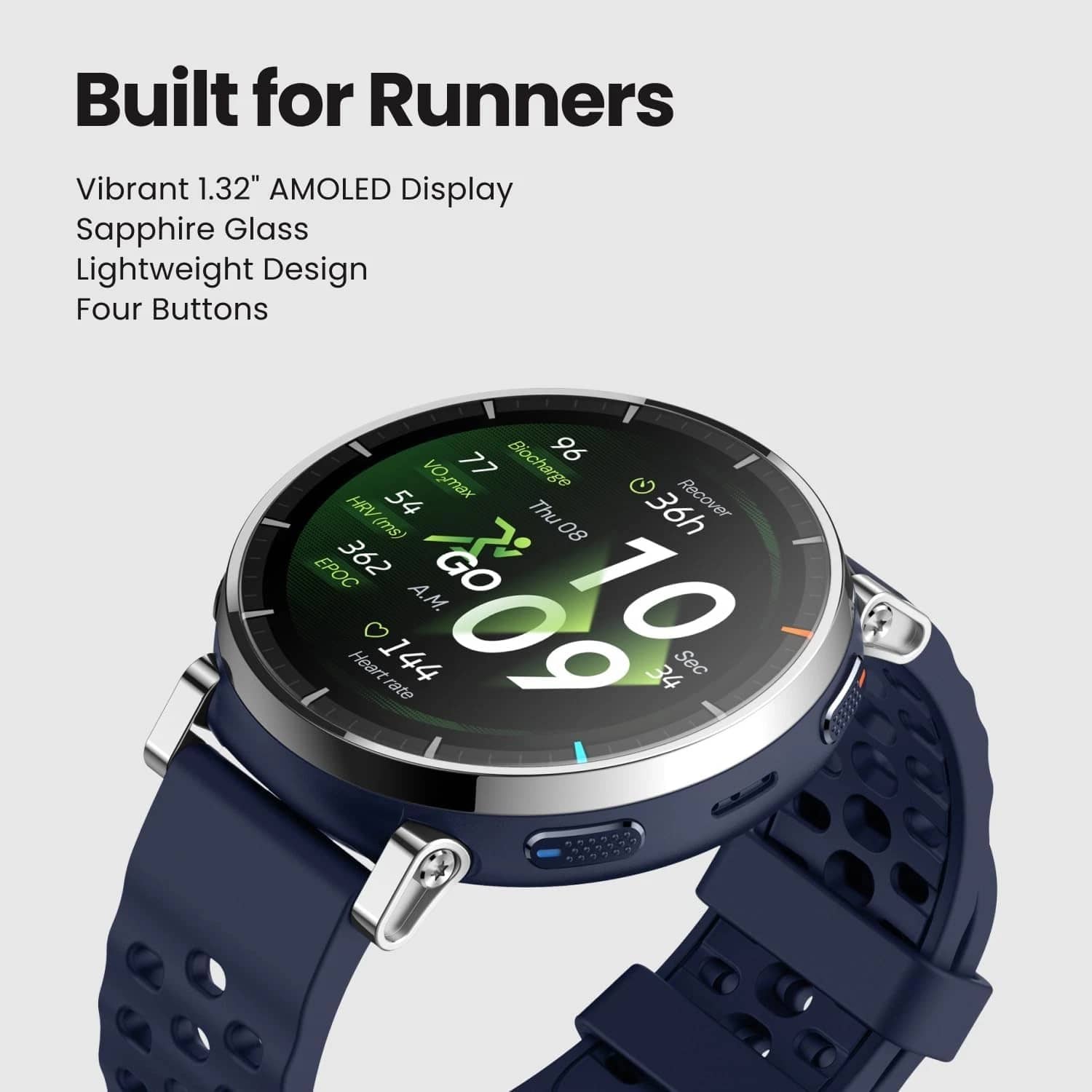 Amazfit Amazfit Active 3 Smartwatches Blue 45mm New