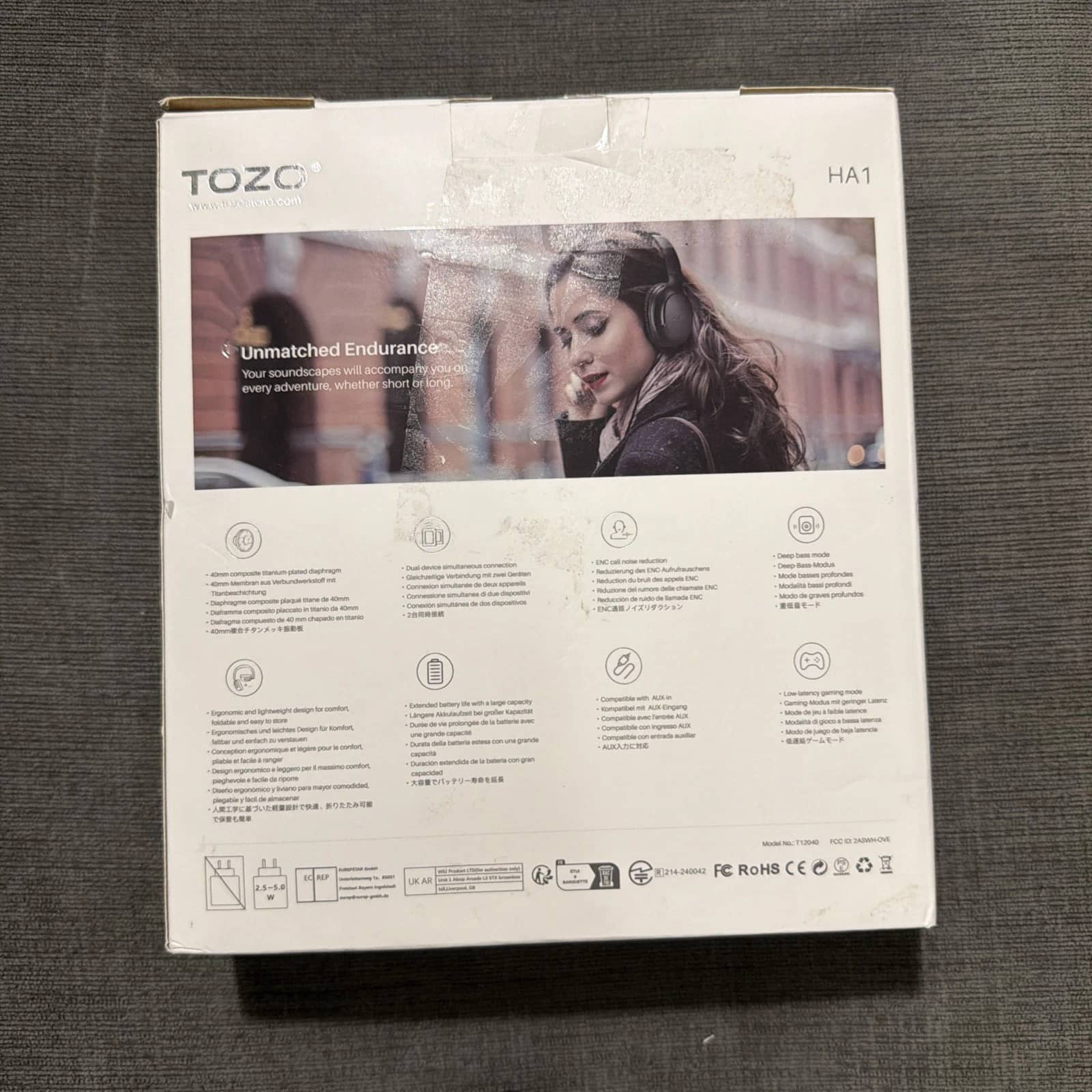 TOZO HA1 Headphones & Earbuds Black New