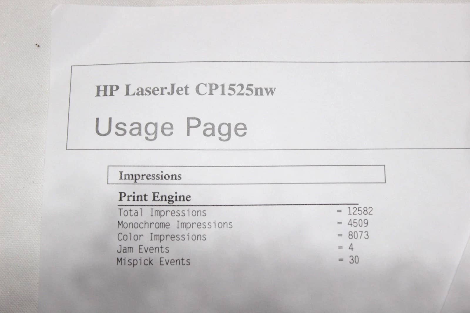 HP CP1525nw Printers Refurbished - Excellent
