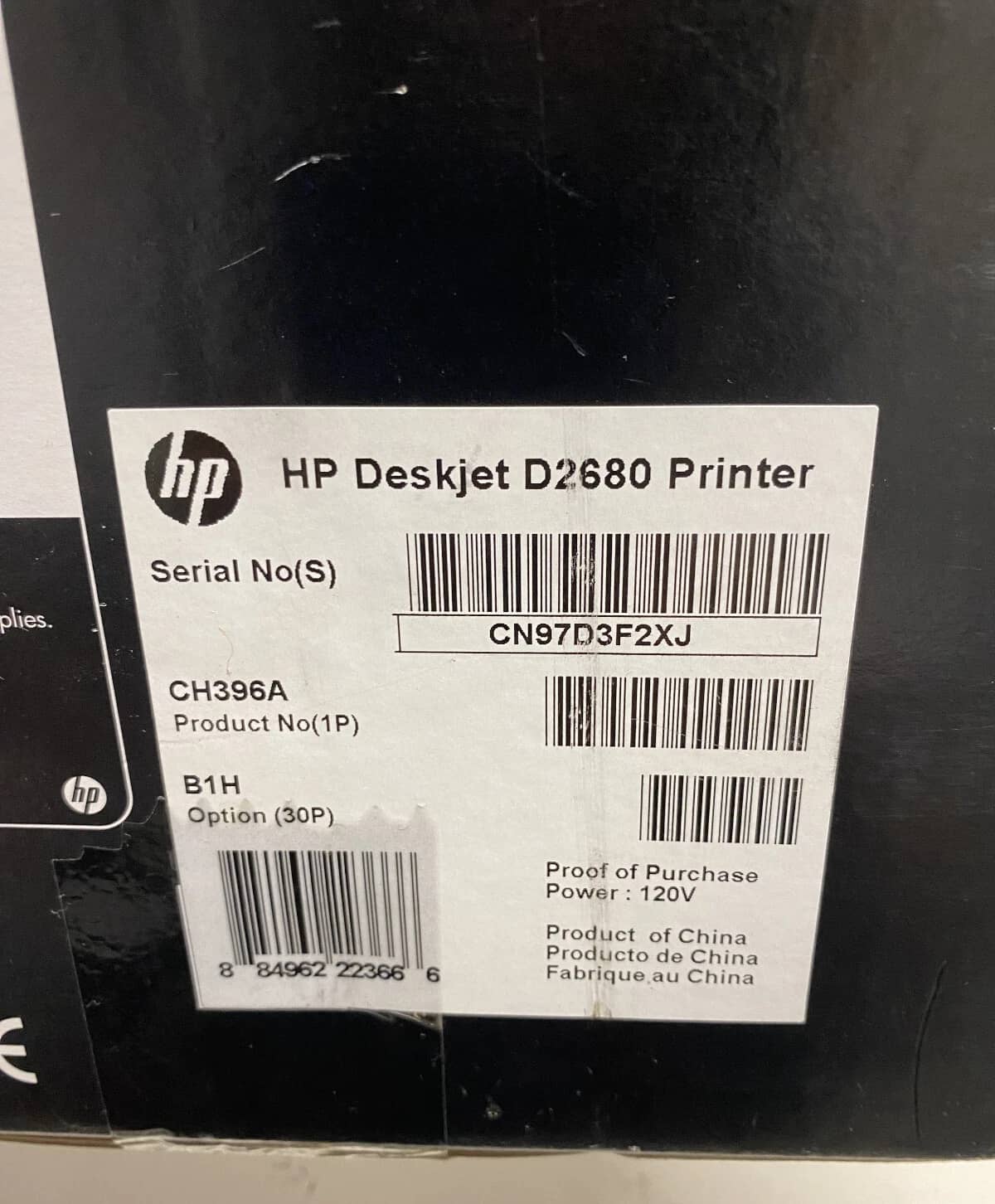HP DeskJet D2680 Printers New