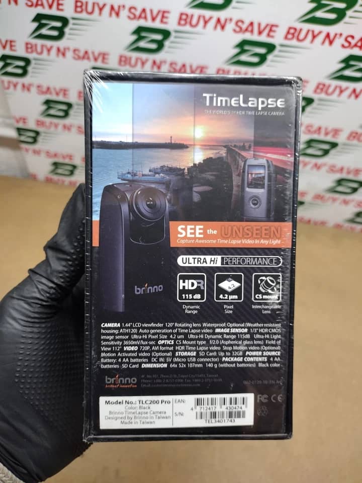 Brinno TLC200PRO Digital Cameras Black Open-Box Excellent Body Only