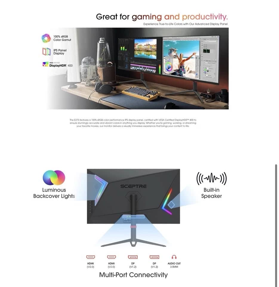 Sceptre E275B Monitors