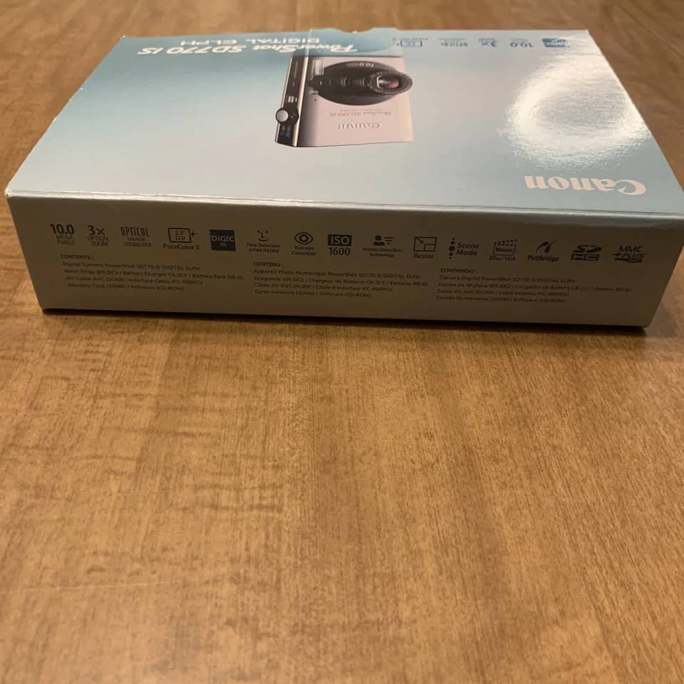 Canon PowerShot SD770 IS Digital Cameras Silver Used - Like New Body Only