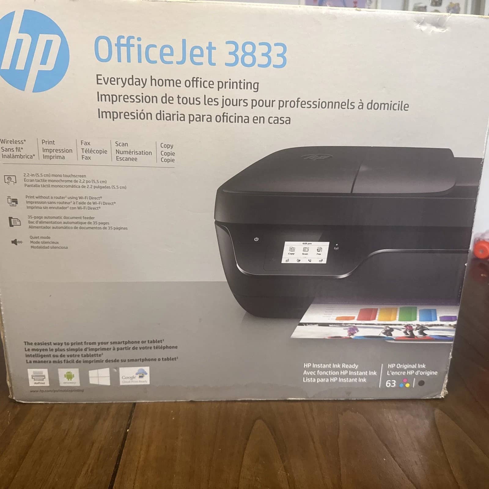 HP Officejet Printer 3833 Printers New
