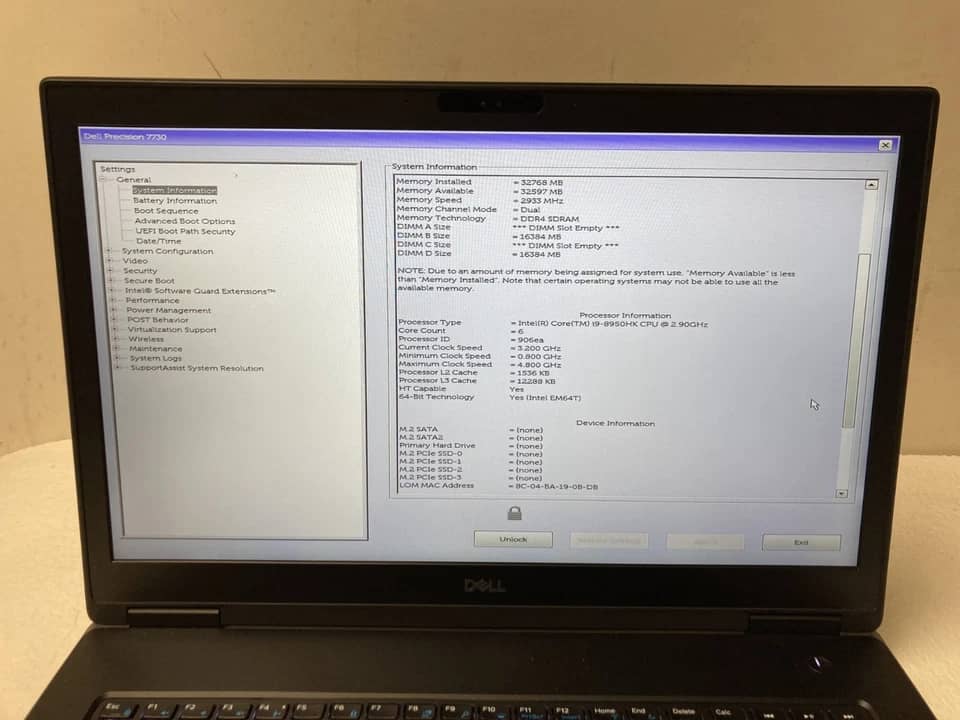 Dell Precision 7730 Computers