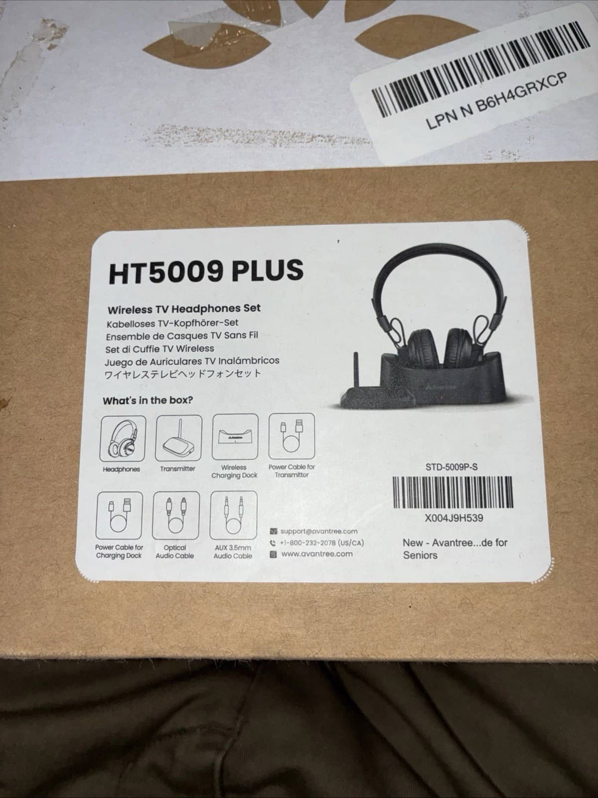 Avantree HT5009 Plus Headphones & Earbuds Black New