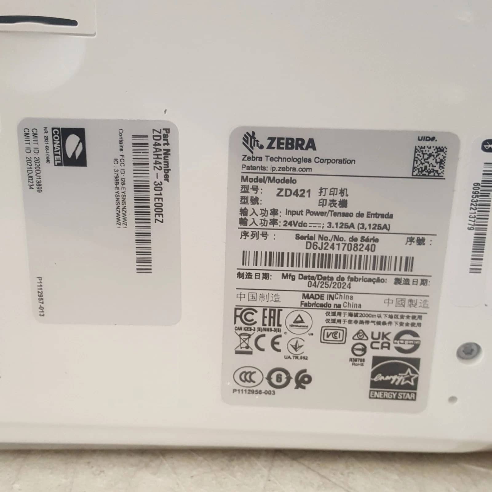 Zebra ZD421 Printers New