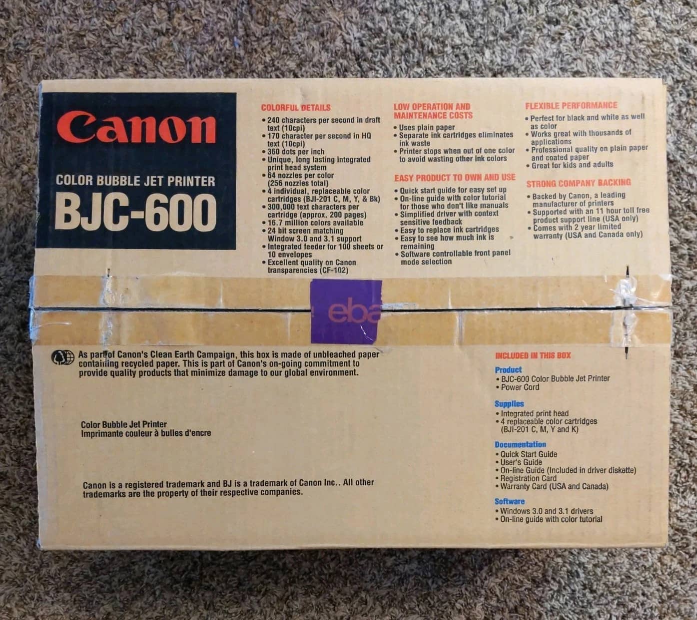 Canon BJC-600 Printers Open-Box Excellent