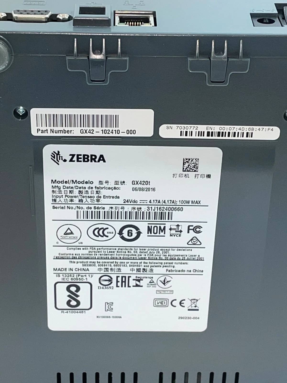 Zebra GX420t Printers New