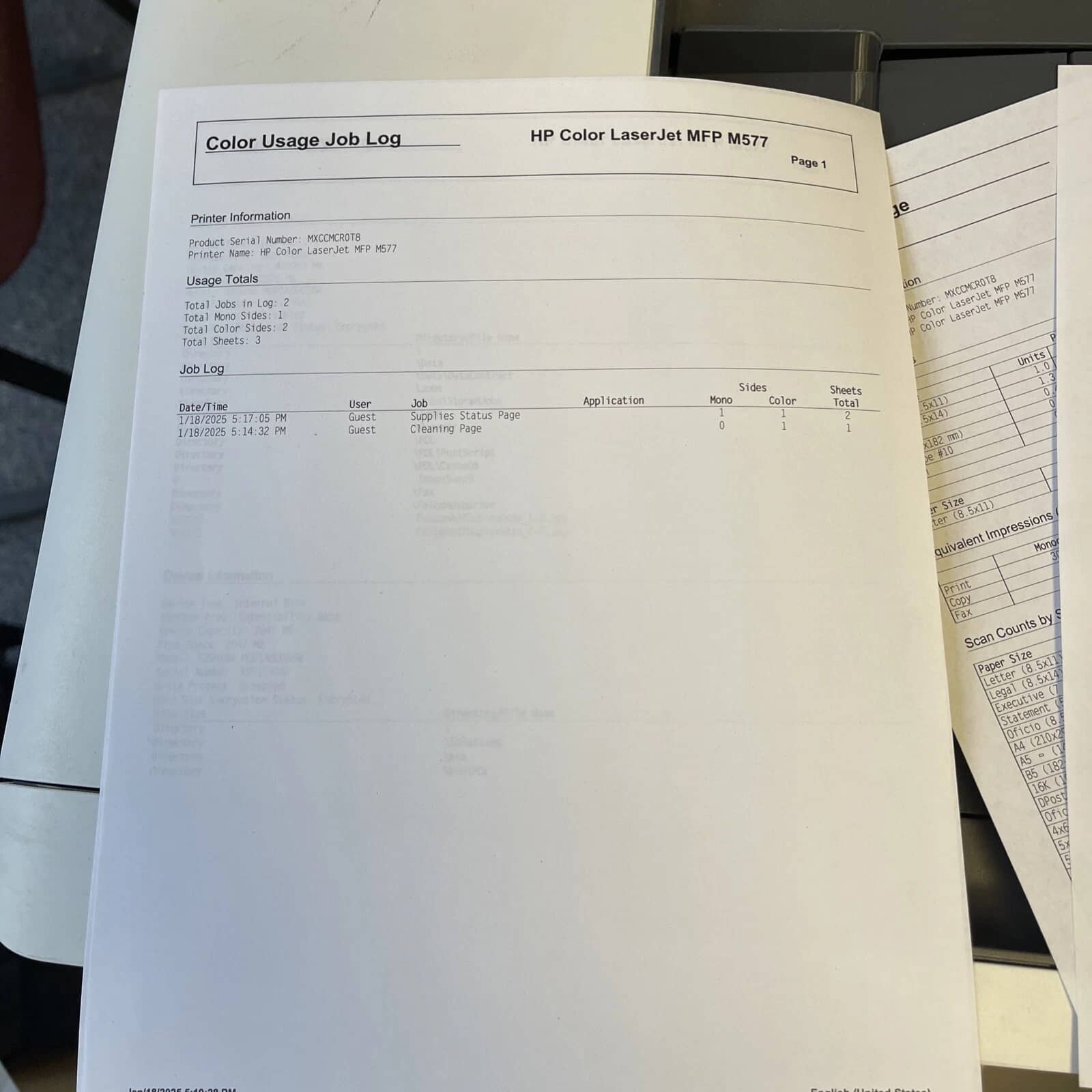 HP MFP M577 Printers Used - Good