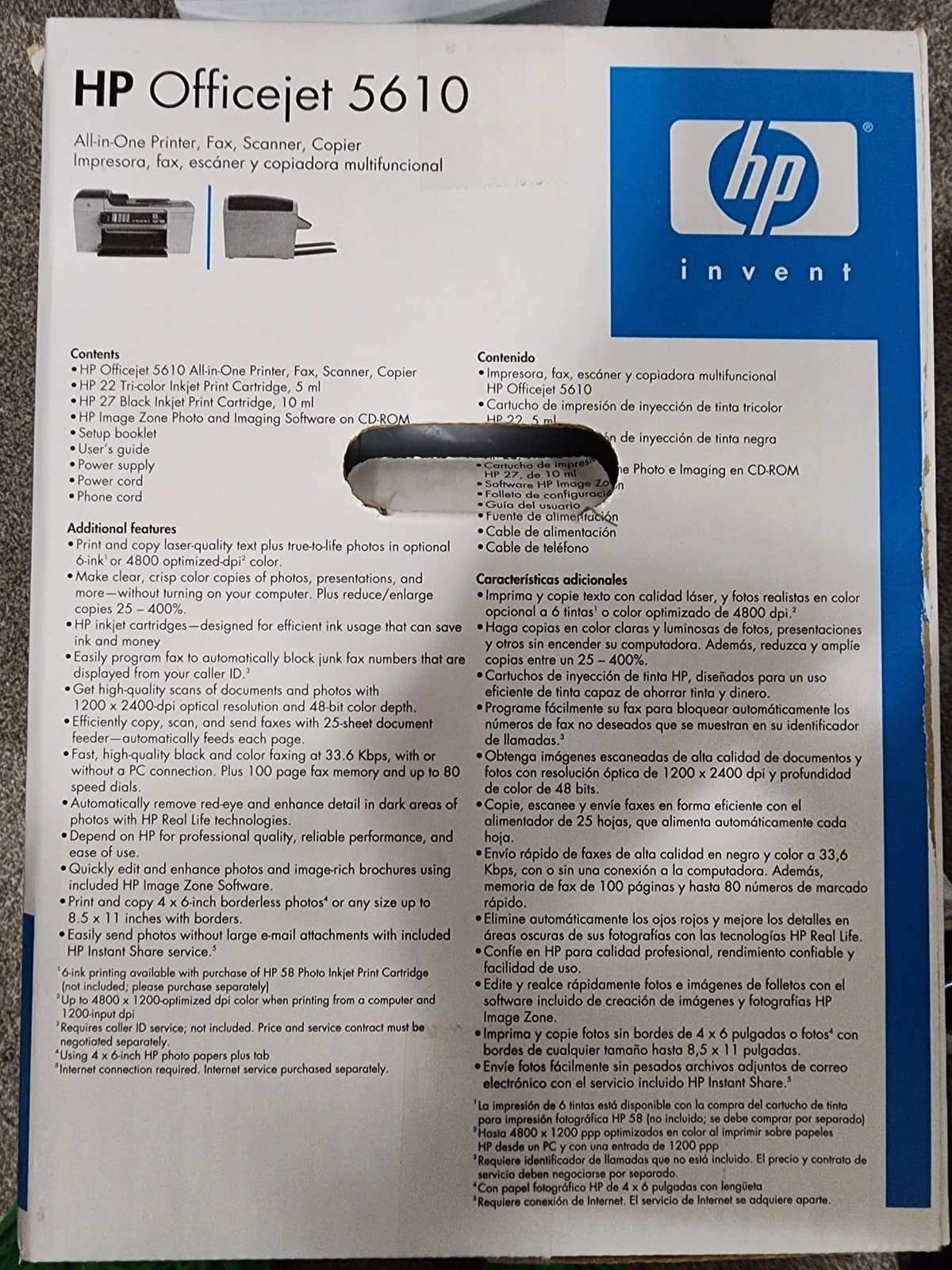 HP Officejet 5610 Printers New