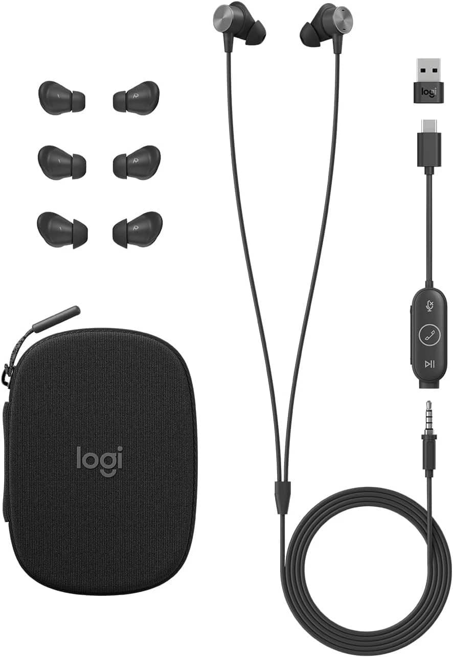 Logitech Zone Wired Headphones & Earbuds Black New