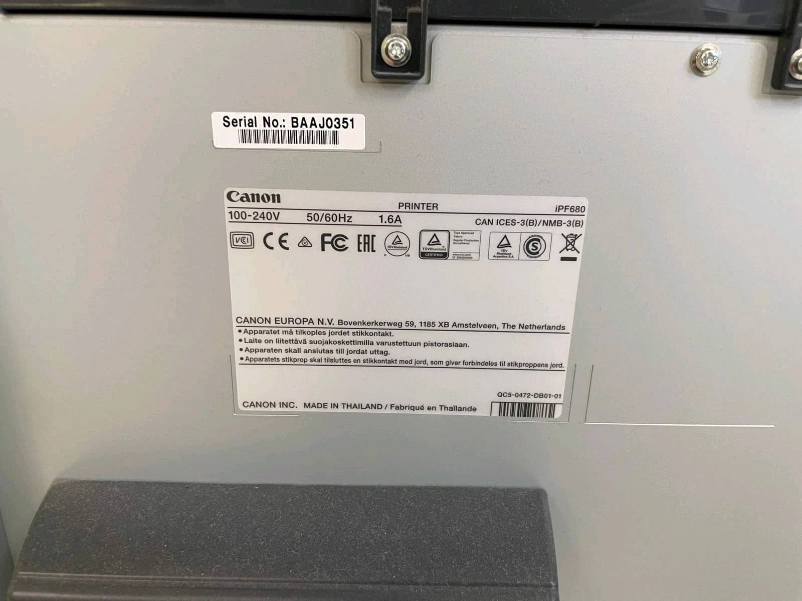Canon ImagePROGRAF IPF680 Printers Used - Good