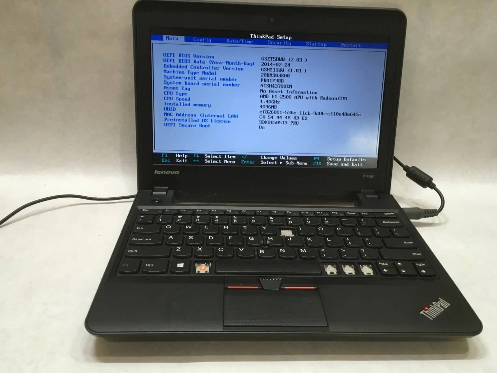 Lenovo ThinkPad X140e Computers Not Included 4GB For parts or not working