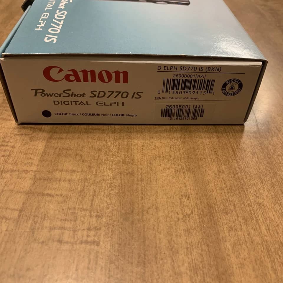 Canon PowerShot SD770 IS Digital Cameras Silver Used - Like New Body Only