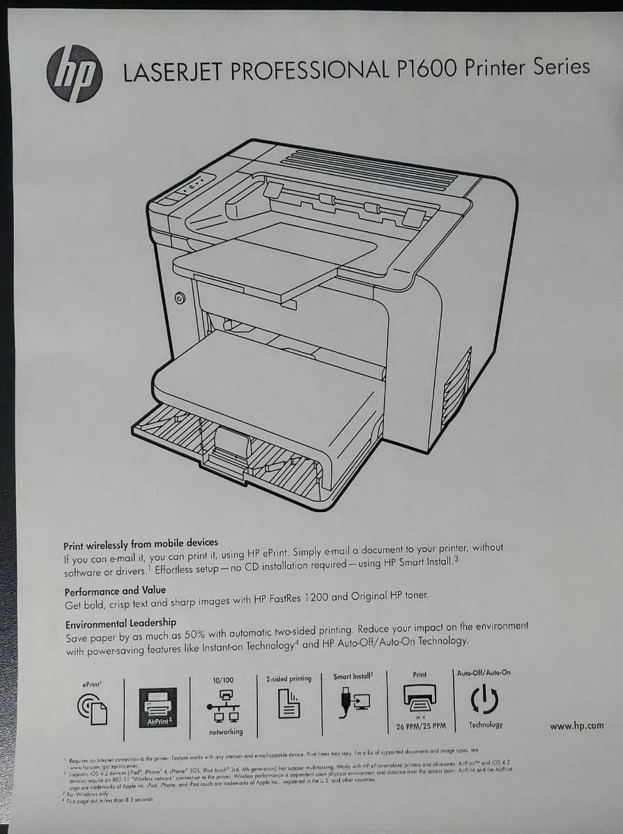 HP 1606 Series Printers Used - Good