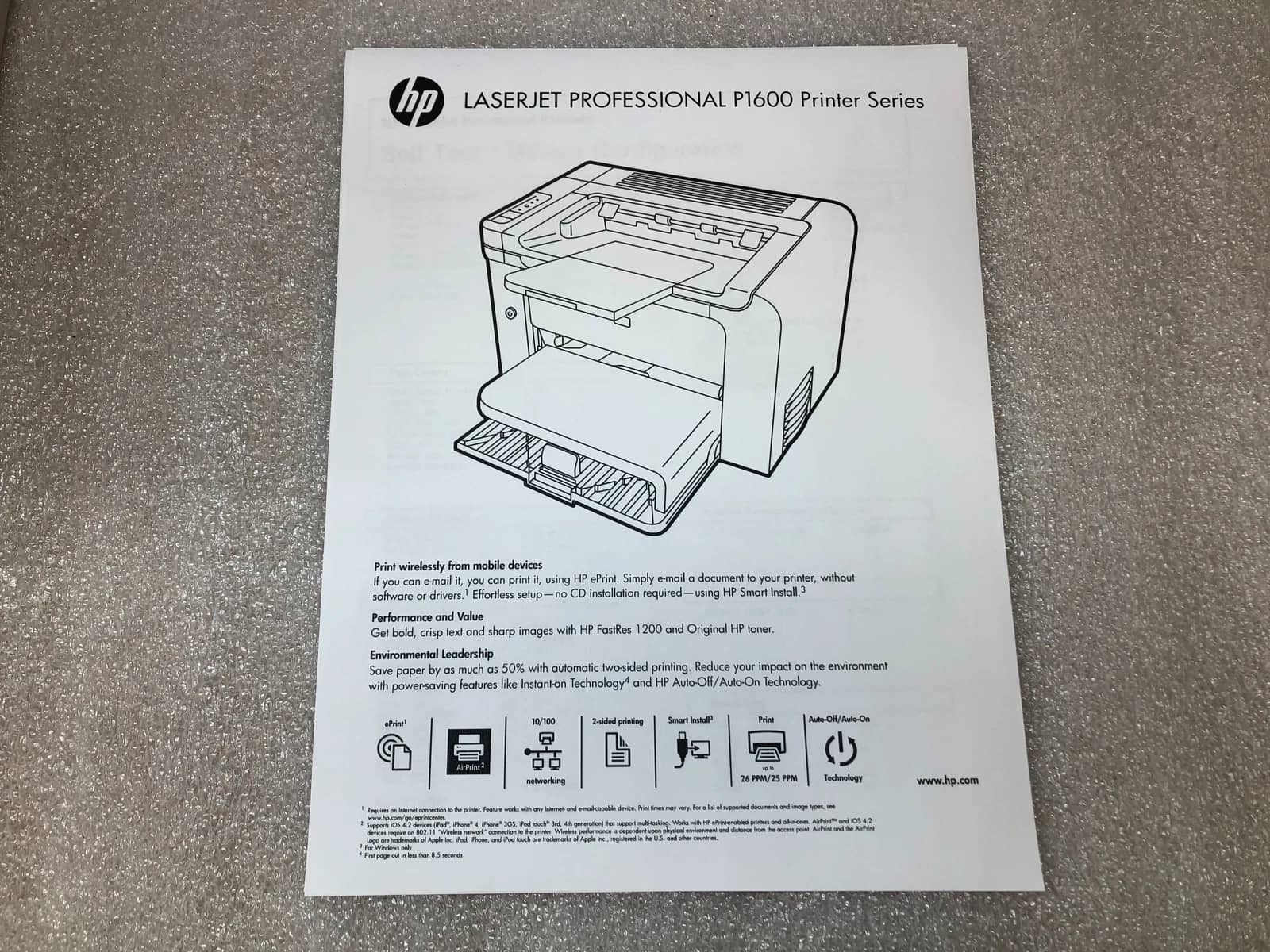 HP LaserJet P1606dn CE749A Printers Used - Good