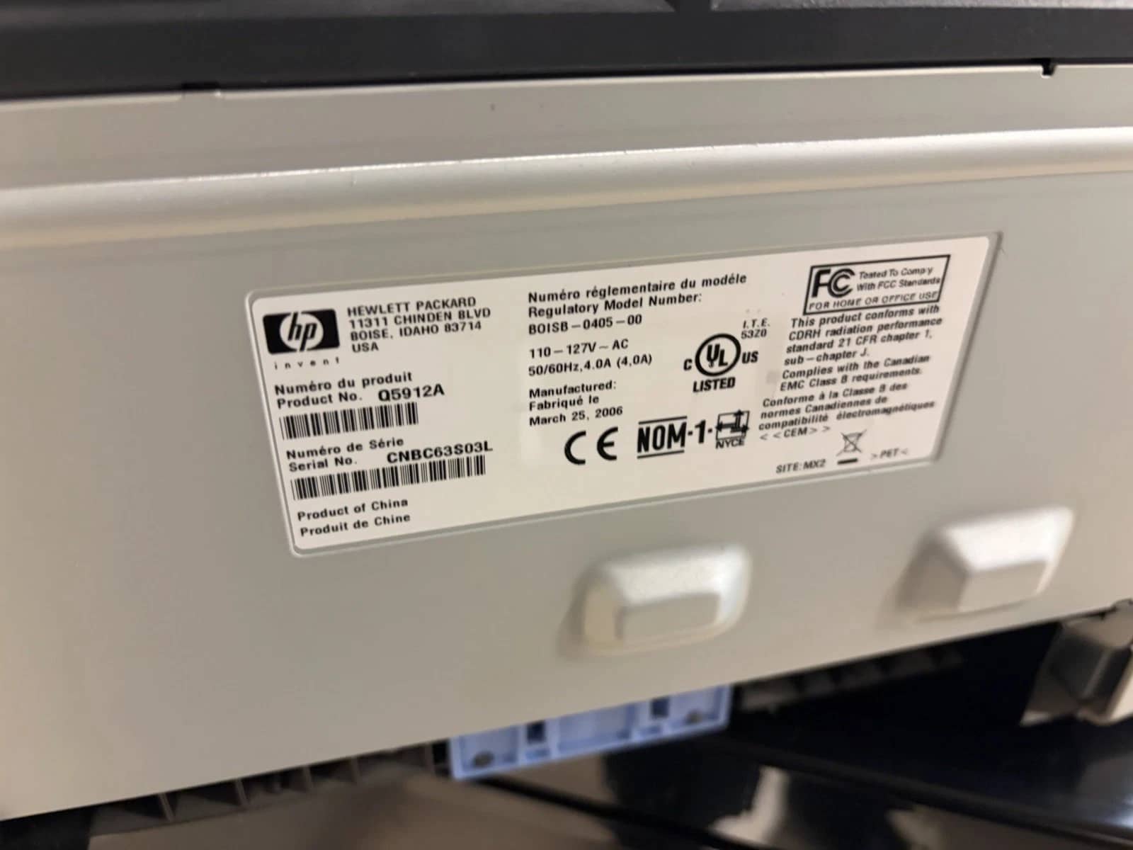 HP LaserJet 1022 Q5912A Printers For parts or not working
