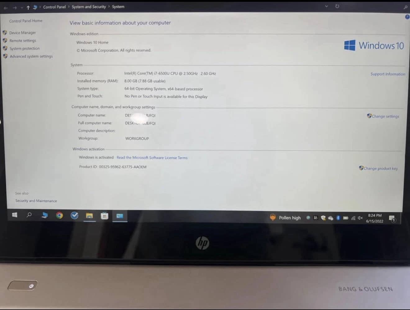 HP Envy Laptop 13.3 Computers 512GB 8GB Used - Good