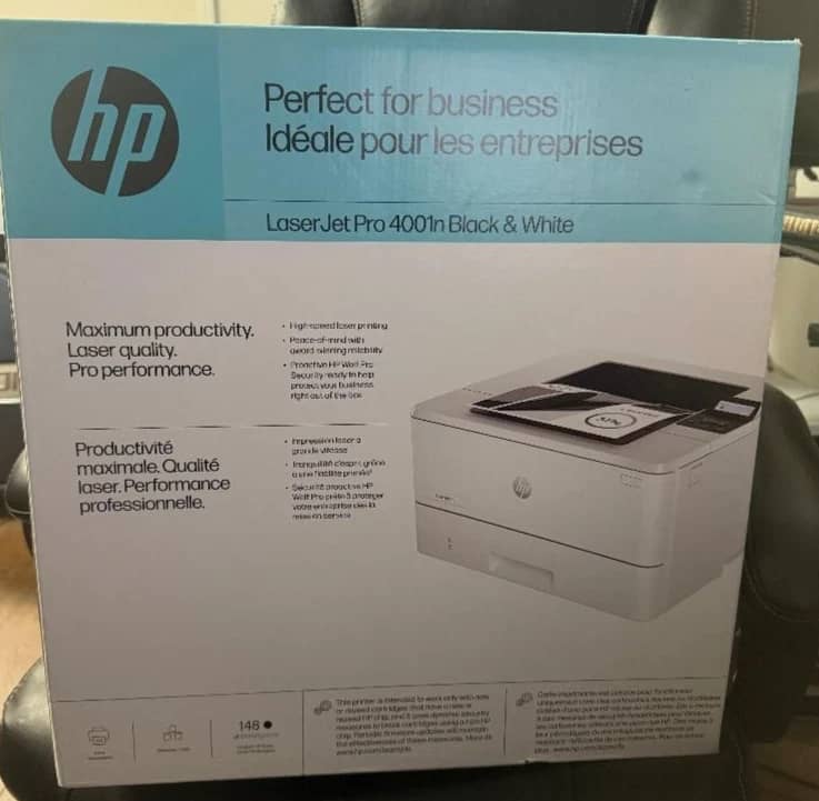 HP HP LaserJet Pro 4001n Printer Printers Black Open-Box Excellent