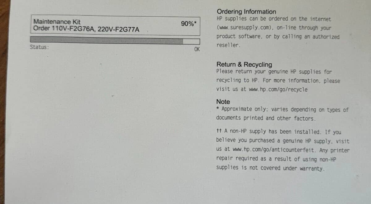 HP LaserJet M605 M605n Printers Used - Good