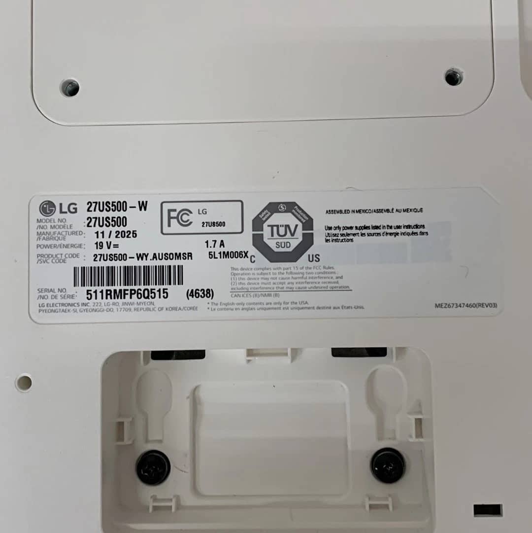 LG 27US500-W Monitors New