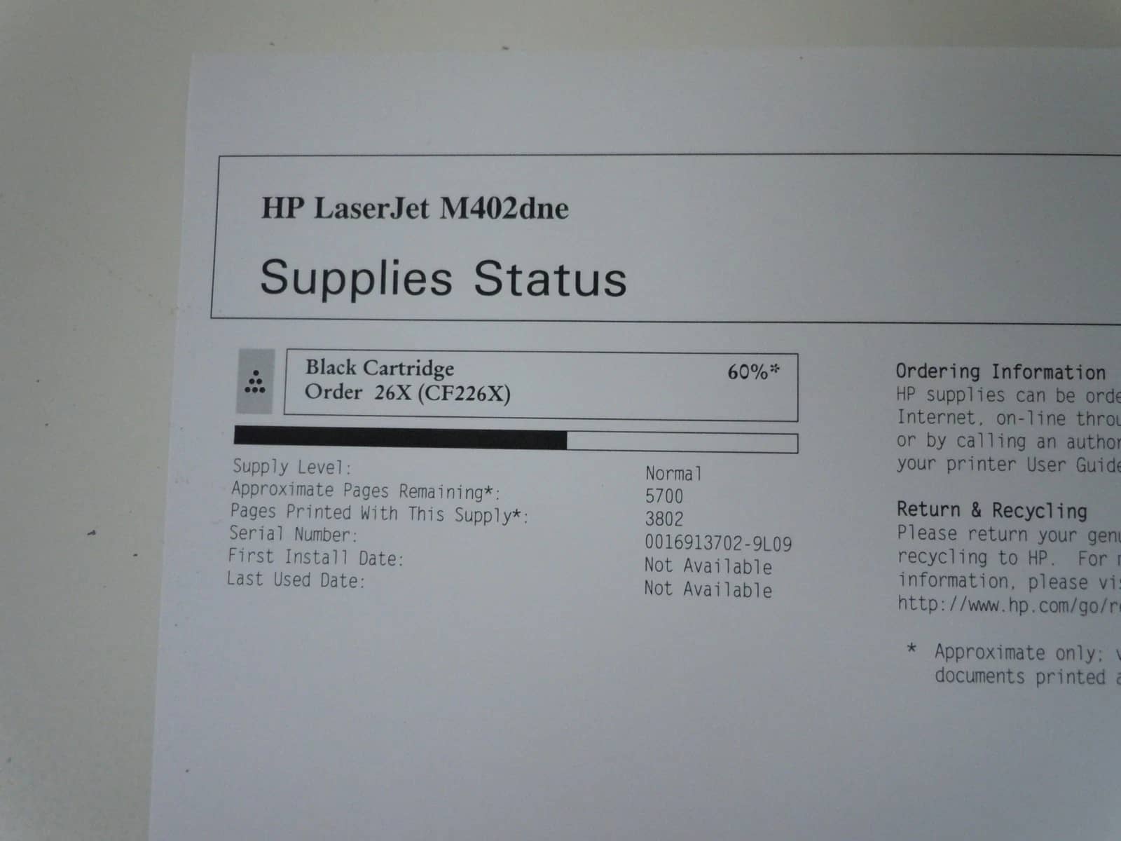 HP Laserjet Pro M402dne Printers New