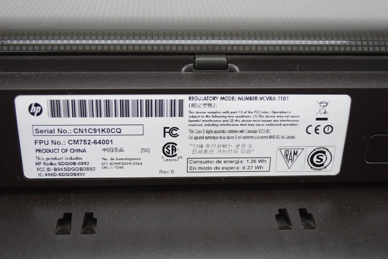 HP VCVRA-1101 Printers For parts or not working