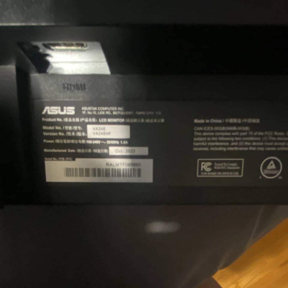 ASUS VA24EHE Monitors