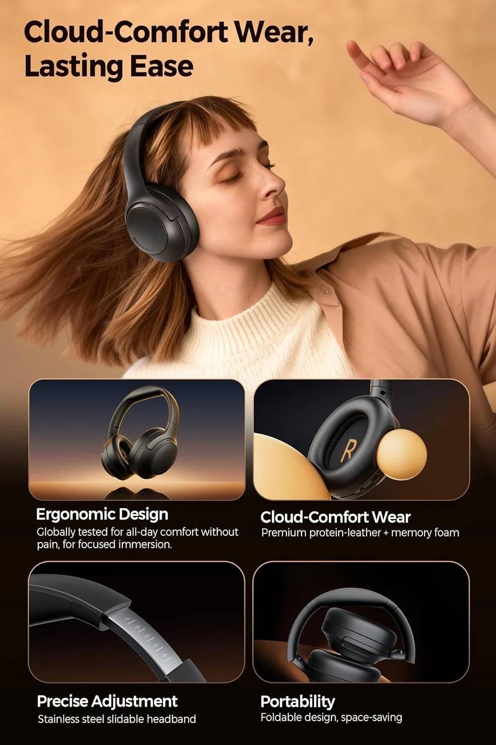 SoundPEATS Cove Pro Headphones & Earbuds Black New