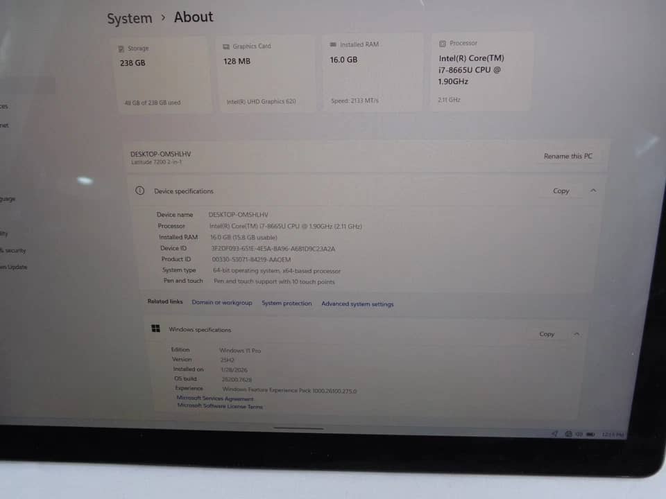 Dell Latitude 7210 Computers