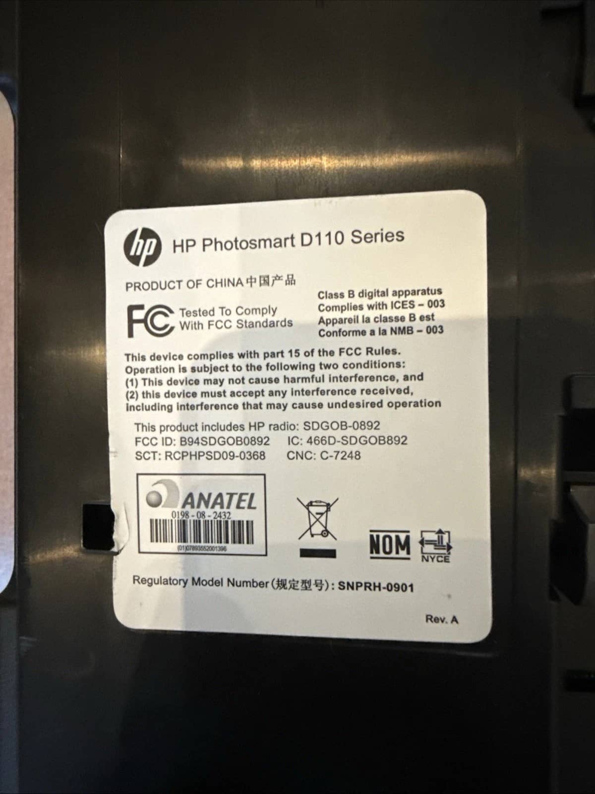HP D110 Printers For parts or not working