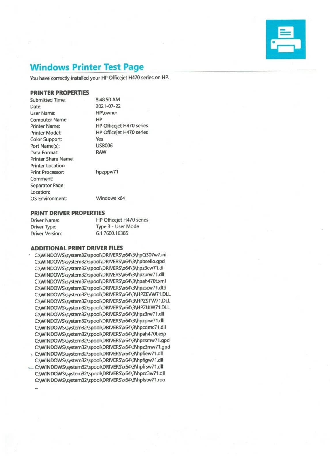 HP H470 Mobile OfficeJet Printers Used - Good
