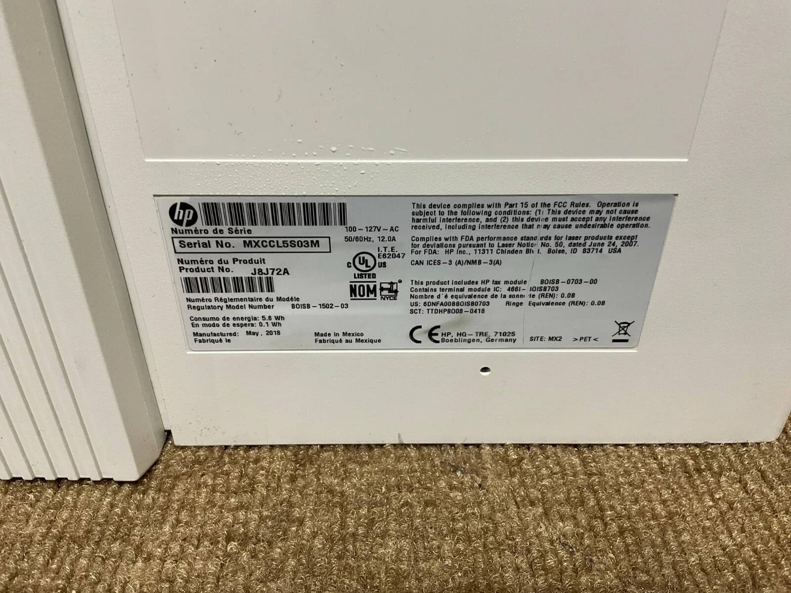 HP LaserJet Enterprise Flow M632z Printers Open-Box Excellent