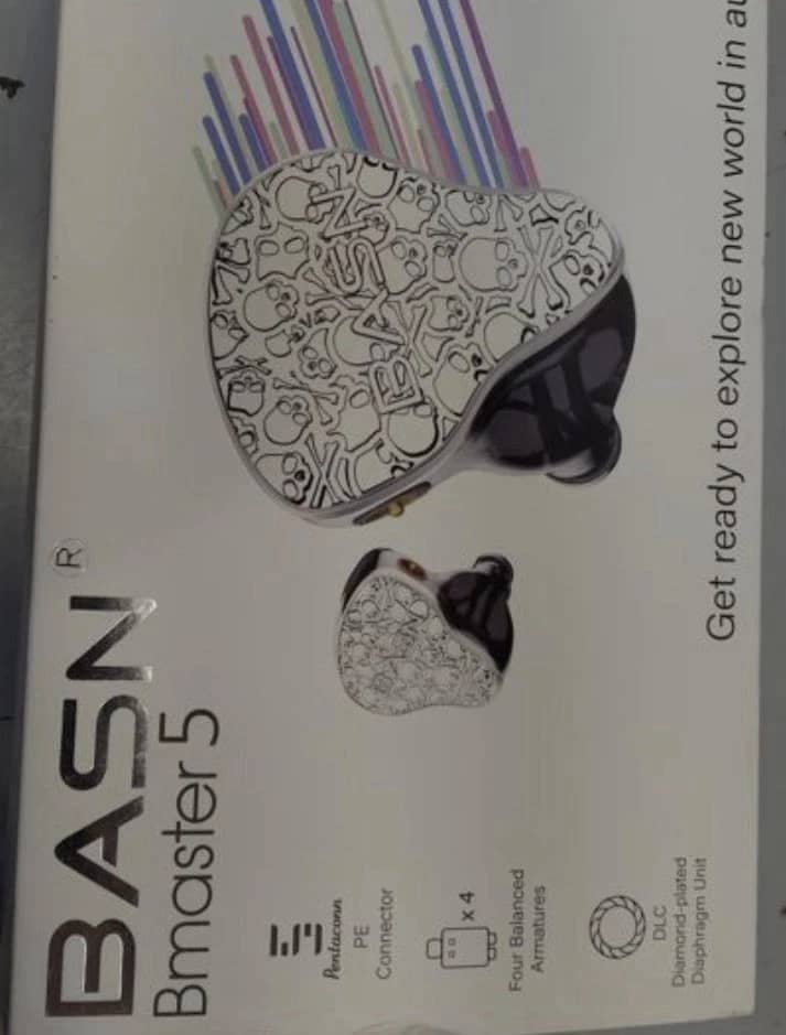 BASN Bmaster5 Headphones & Earbuds Black New