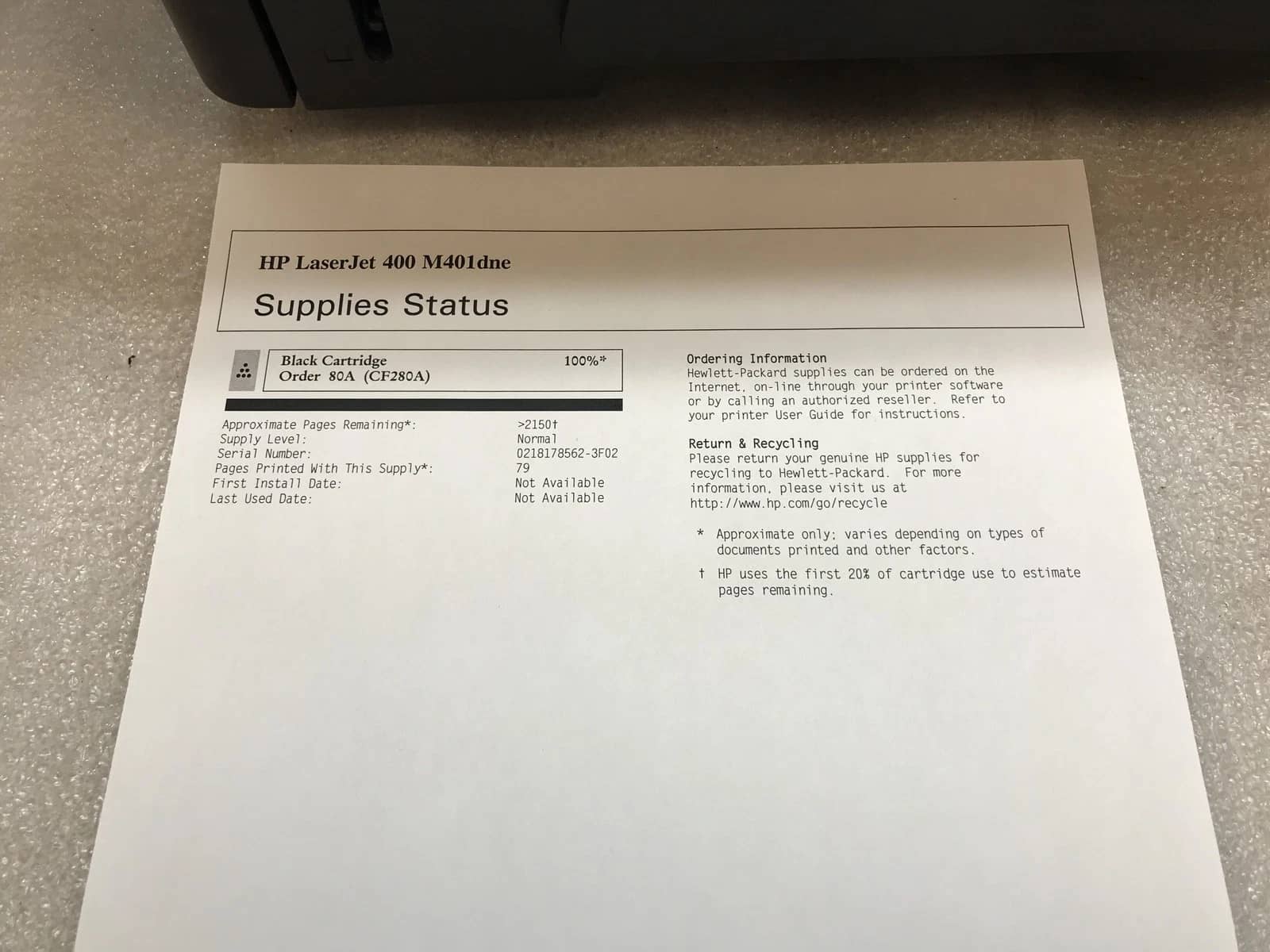 HP M401dne Printers Refurbished - Excellent