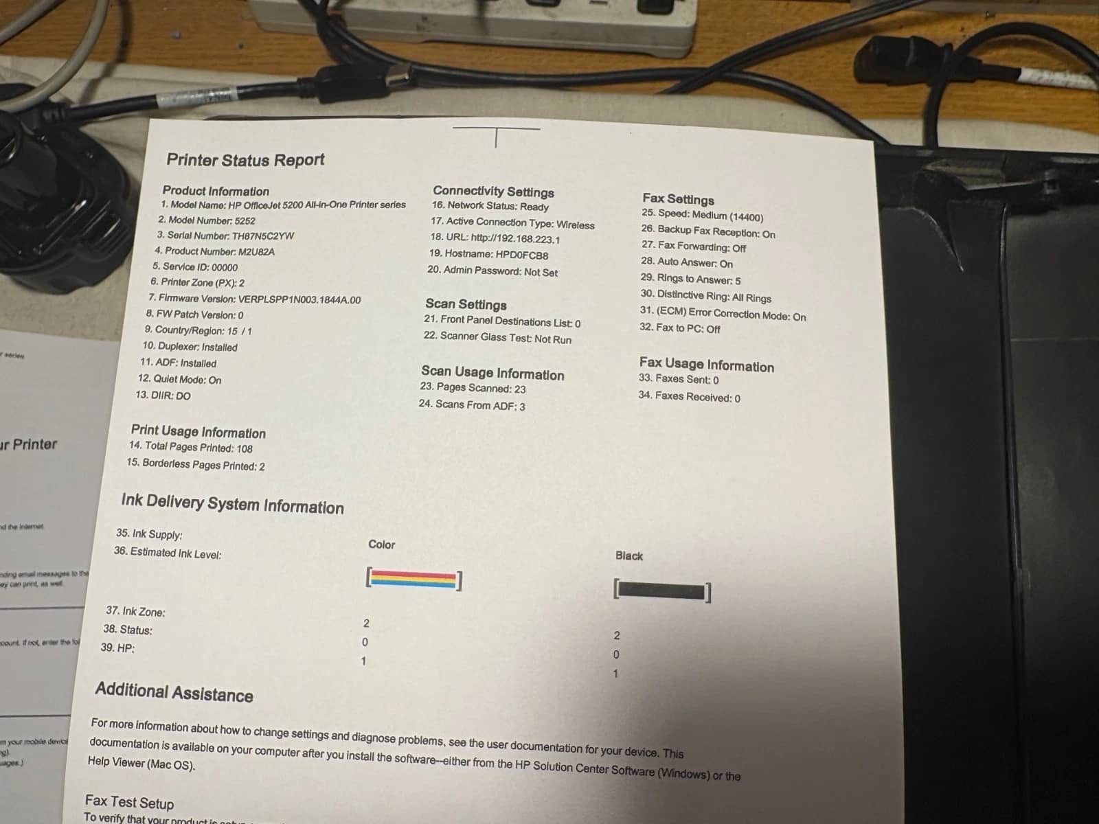 HP color officejet 5252 Printers Used - Good