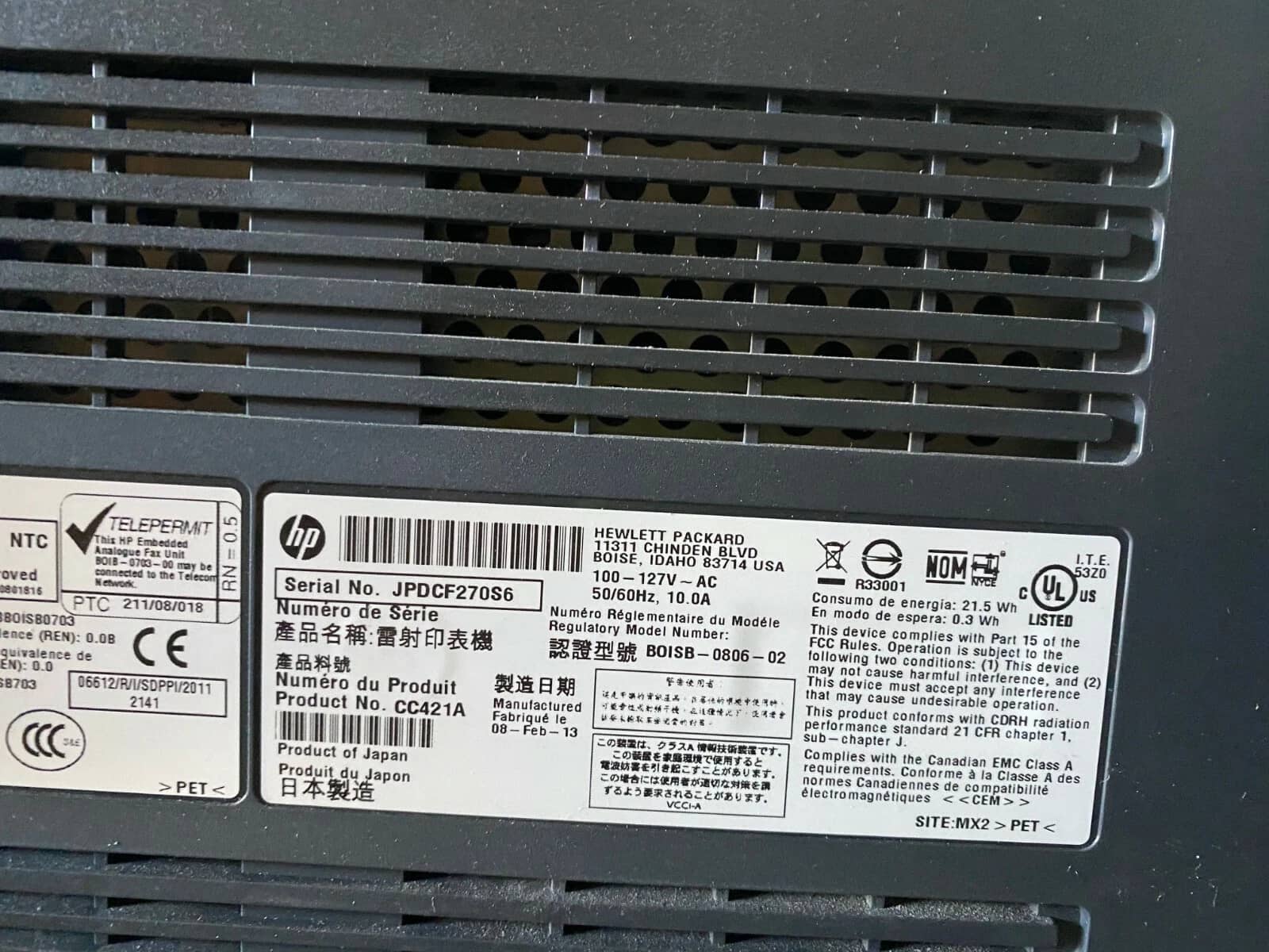 HP cOLOR LASERJET CM4540 Printers Used - Good