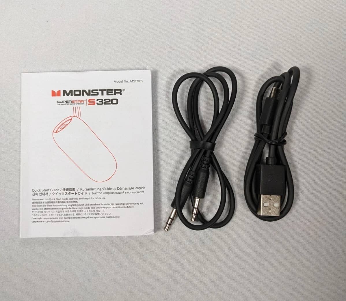 Monster S320 Portable Bluetooth Speakers Black New